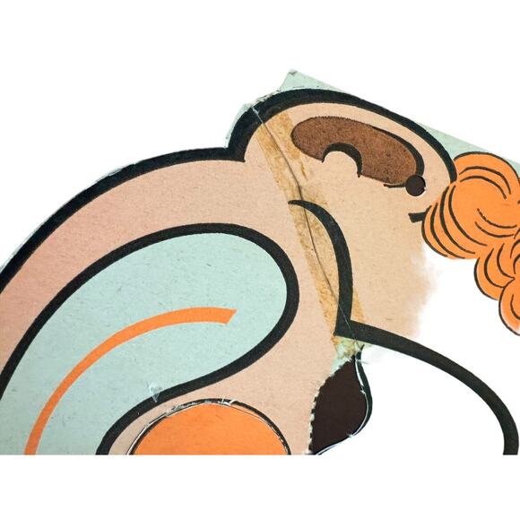 Paper Clown Masks (2) VTG Dress Up Halloween Spooky Season Circus READ NOTE - Picture 3 of 7